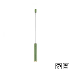 Clearance Just Light LED Akku Pendelleuchte Grün Metall Touch Dimmen 3000 K