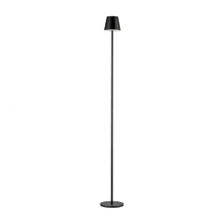 Just Light LED Akku Stehlampe Schwarz IP54 125 cm Touch Dimmen 2 W