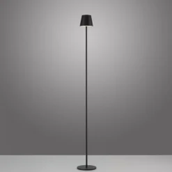 Just Light LED Akku Stehlampe Schwarz IP54 125 cm Touch Dimmen 2 W