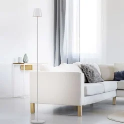 Just Light LED Akku Stehlampe Weiß IP54 125 cm Touch Dimmen 3000 K* Led Lampen|Stehlampen