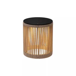 LED Akku Stehleuchte Taupe 3000 K IP44 Hocker Tisch* Wegeleuchten|Led Außenleuchten