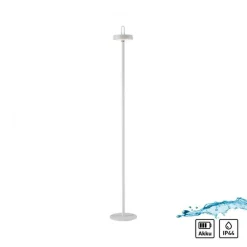 Just Light LED Akku Stehleuchte Weiß Dimmer Touch IP44 125,2 cm* Led Lampen|Metall Lampen