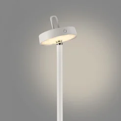 Just Light LED Akku Stehleuchte Weiß Dimmer Touch IP44 125,2 cm* Led Lampen|Metall Lampen