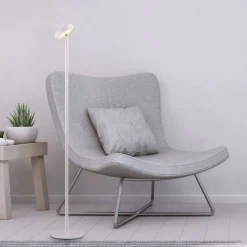 Just Light LED Akku Stehleuchte Weiß Dimmer Touch IP44 125,2 cm* Led Lampen|Metall Lampen