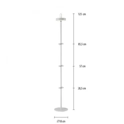 Just Light LED Akku Stehleuchte Weiß Dimmer Touch IP44 125,2 cm* Led Lampen|Metall Lampen