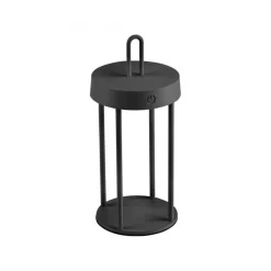 Clearance Just Light LED Akku Tischlampe Aluminium dimmbar IP44 2 W Schwarz