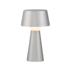 Just Light LED Akku Tischlampe dimmbar Touch IP54 28,9 cm Silber* Led Lampen|Schlafzimmer Lampen