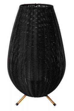 Discount LED Akku Tischlampe dimmbar Schwarz IP44 50 cm 3000 K