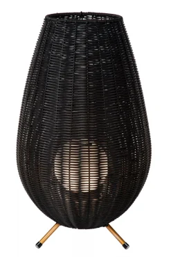 Discount LED Akku Tischlampe dimmbar Schwarz IP44 50 cm 3000 K