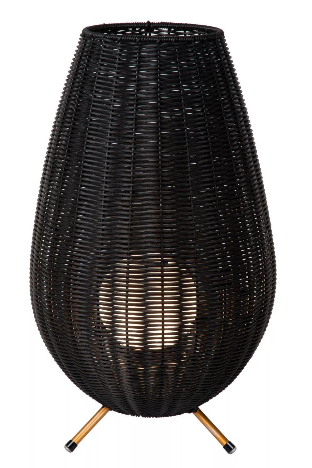 Discount LED Akku Tischlampe dimmbar Schwarz IP44 50 cm 3000 K