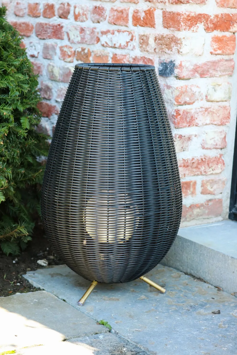 Discount LED Akku Tischlampe dimmbar Schwarz IP44 50 cm 3000 K