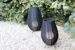 Discount LED Akku Tischlampe dimmbar Schwarz IP44 50 cm 3000 K