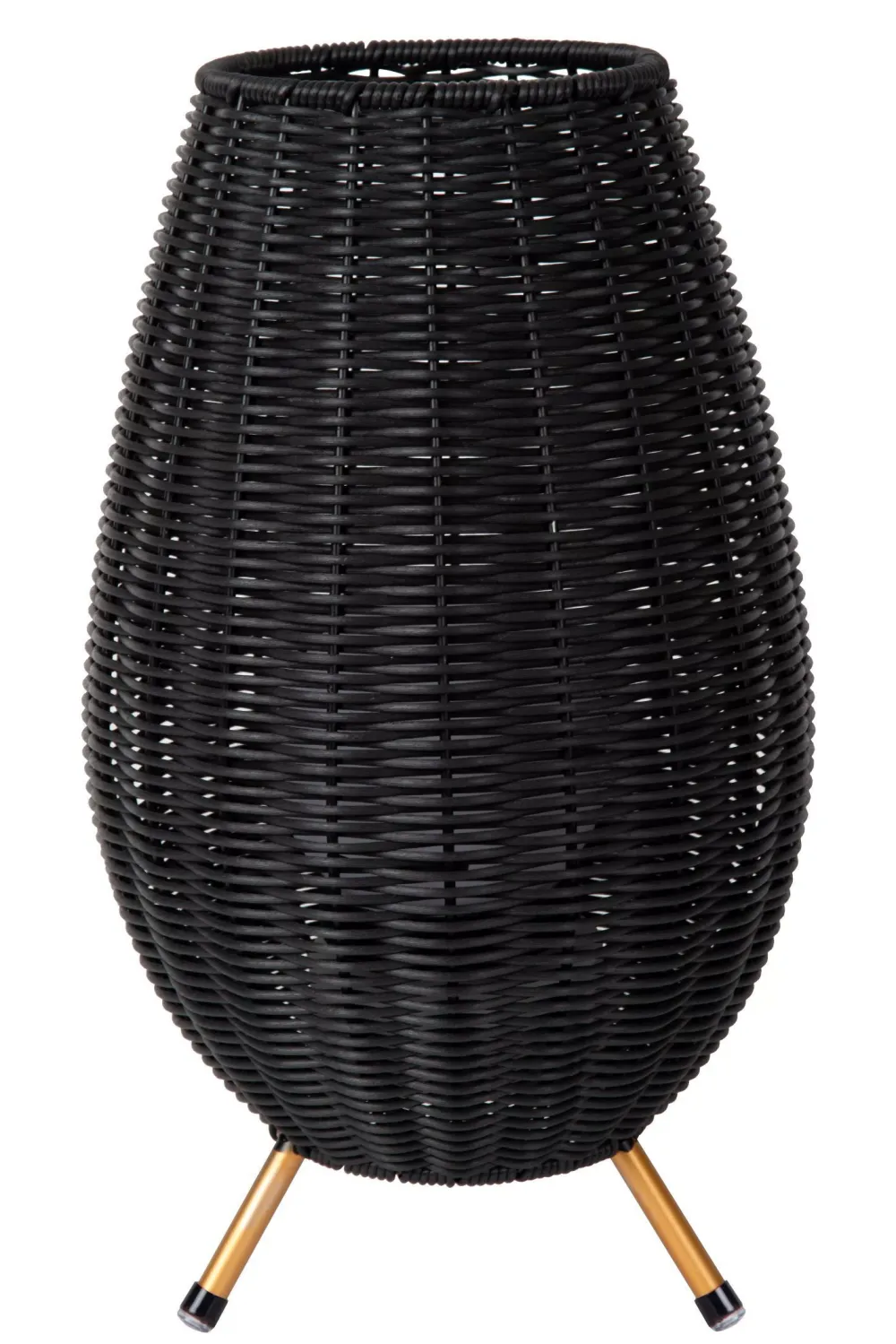 LED Akku Tischlampe dimmbar Schwarz IP44 36 cm Terrasse