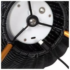 LED Akku Tischlampe dimmbar Schwarz IP44 36 cm Terrasse