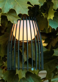 Hot LED Akku Tischlampe dimmbar Schwarz IP44 40 cm Terrasse