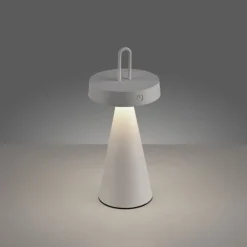 Sale Just Light LED Akku Tischlampe Dimmer Touch IP44 28,9 cm Weiß