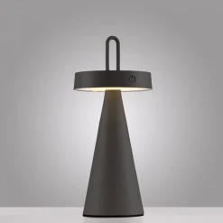 Best Just Light LED Akku Tischlampe Dimmer Touch IP44 28,9 cm Schwarz