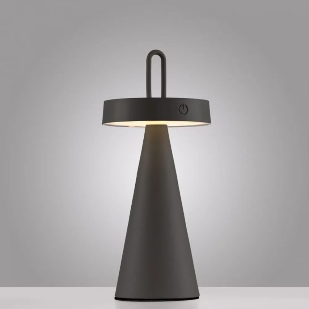 Best Just Light LED Akku Tischlampe Dimmer Touch IP44 28,9 cm Schwarz