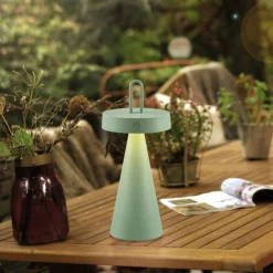 Just Light LED Akku Tischlampe Dimmer Touch Grün IP44 28,9 cm* Led Lampen|Schlafzimmer Lampen
