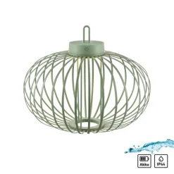 Just Light LED Akku Tischlampe IP44 Grün dimmbar Touch 2 W 37 cm* Schlafzimmer Lampen|Metall Lampen