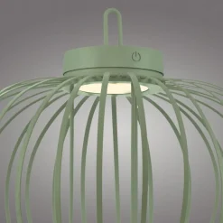 Just Light LED Akku Tischlampe IP44 Grün dimmbar Touch 2 W 37 cm* Schlafzimmer Lampen|Metall Lampen