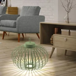 Just Light LED Akku Tischlampe IP44 Grün dimmbar Touch 2 W 37 cm* Schlafzimmer Lampen|Metall Lampen