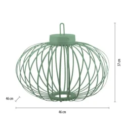 Just Light LED Akku Tischlampe IP44 Grün dimmbar Touch 2 W 37 cm* Schlafzimmer Lampen|Metall Lampen