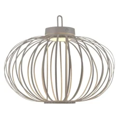 Best Just Light LED Akku Tischlampe IP44 Greige dimmbar Touch 2 W 37 cm