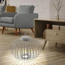 Best Just Light LED Akku Tischlampe IP44 Greige dimmbar Touch 2 W 37 cm