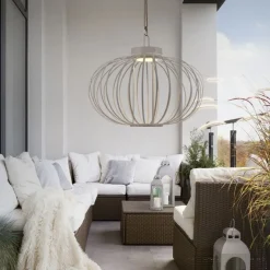 Best Just Light LED Akku Tischlampe IP44 Greige dimmbar Touch 2 W 37 cm