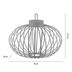 Best Just Light LED Akku Tischlampe IP44 Greige dimmbar Touch 2 W 37 cm