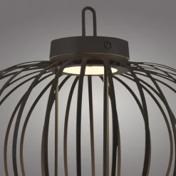 Just Light LED Akku Tischlampe IP44 Schwarz dimmbar Touch 37 cm* Schlafzimmer Lampen|Metall Lampen