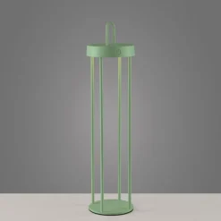 Just Light LED Akku Tischlampe Metall dimmbar IP44 2700 K Grün