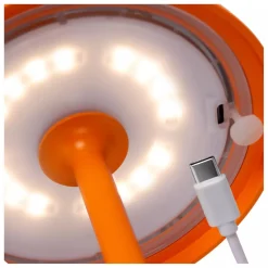 LED Akku Tischlampe Orange 32 cm 3000 K IP54 7h dimmbar* Led Außenleuchten|Moderne Außenleuchten