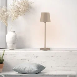 New Just Light LED Akku Tischlampe Sandfarben dimmbar Touch 37 cm 2 W