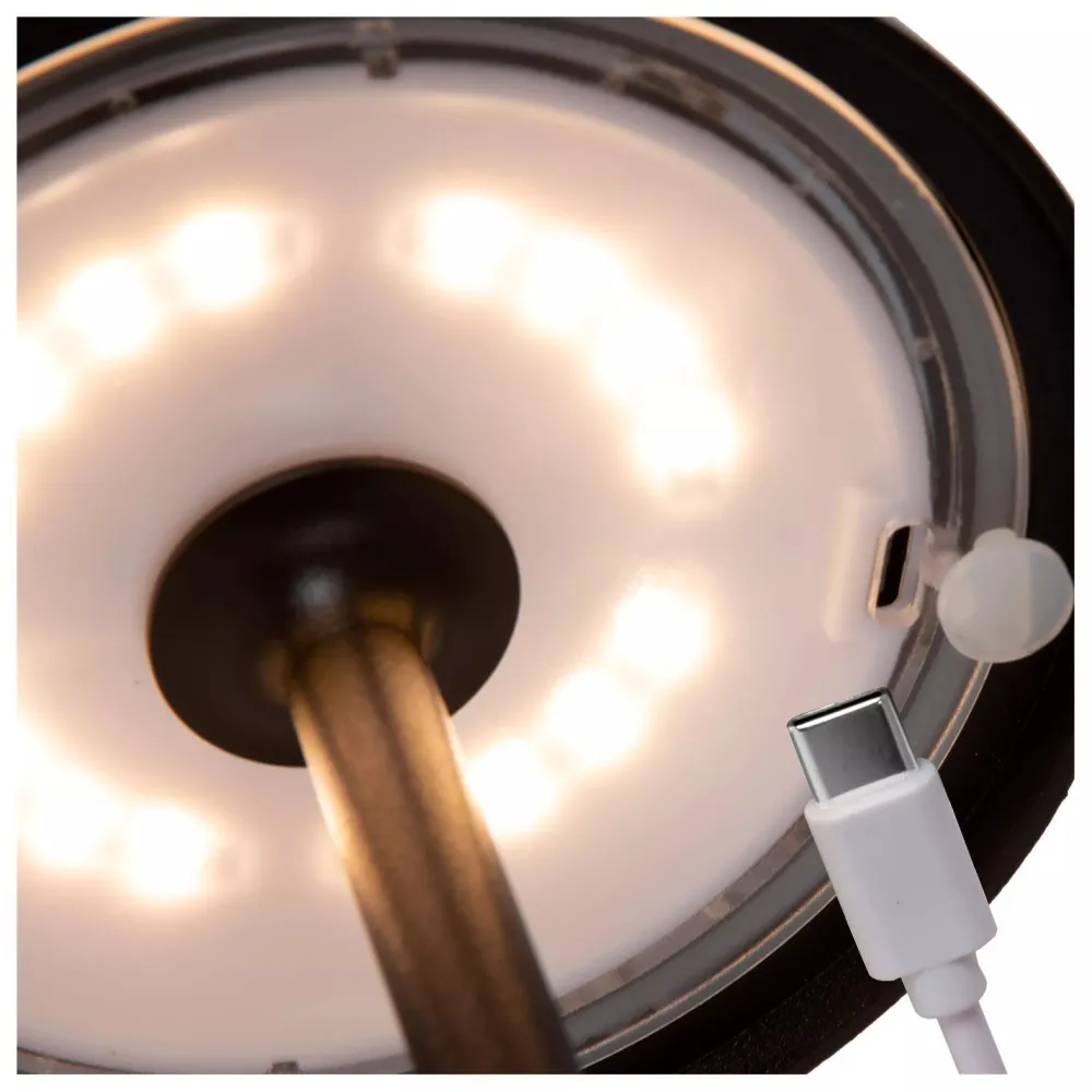 Sale LED Akku Tischlampe Schwarz 32 cm 3000 K IP54 dimmbar