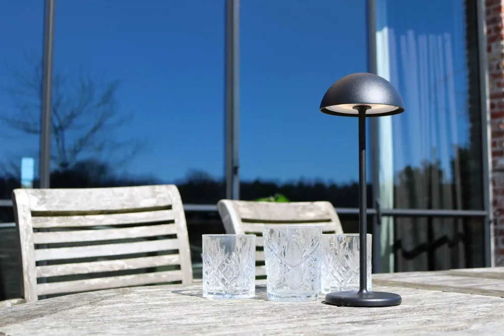 Sale LED Akku Tischlampe Schwarz 32 cm 3000 K IP54 dimmbar