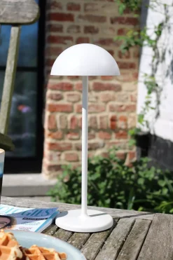 LED Akku Tischlampe Weiß 32 cm 3000 K IP54 7h dimmbar* Led Außenleuchten|Moderne Außenleuchten