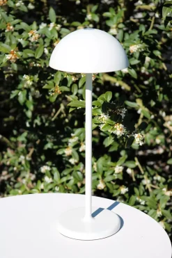 LED Akku Tischlampe Weiß 32 cm 3000 K IP54 7h dimmbar* Led Außenleuchten|Moderne Außenleuchten