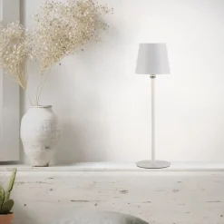 Just Light LED Akku Tischlampe Weiß dimmbar Touch 37 cm 320 lm 2 W* Schlafzimmer Lampen|Metall Lampen