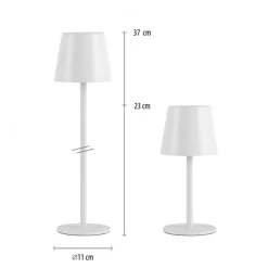 Just Light LED Akku Tischlampe Weiß dimmbar Touch 37 cm 320 lm 2 W* Schlafzimmer Lampen|Metall Lampen