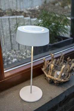 Eco-Light LED Akku Tischlampe Weiß Touch Dimmer USB IP54 3000 K* Metall Lampen|Led Außenleuchten