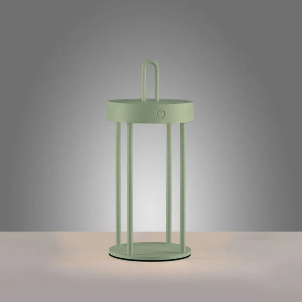 Just Light LED Akku Tischleuchte Aluminium dimmbar IP44 2 W Grün