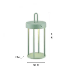 Just Light LED Akku Tischleuchte Aluminium dimmbar IP44 2 W Grün