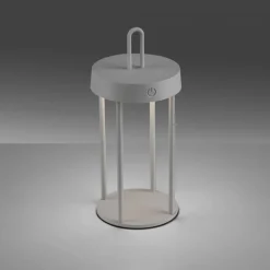 Just Light LED Akku Tischleuchte Aluminium dimmbar IP44 2 W Greige* Led Lampen|Schlafzimmer Lampen