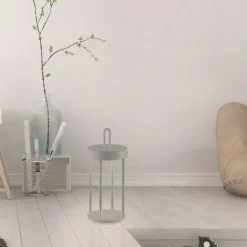 Just Light LED Akku Tischleuchte Aluminium dimmbar IP44 2 W Greige* Led Lampen|Schlafzimmer Lampen