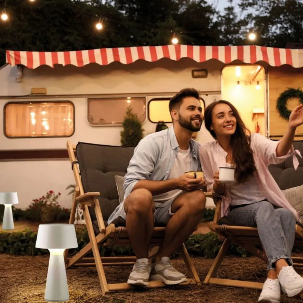 Sale Just Light LED Akku Tischleuchte dimmbar Touch IP54 Weiß 28,9 cm