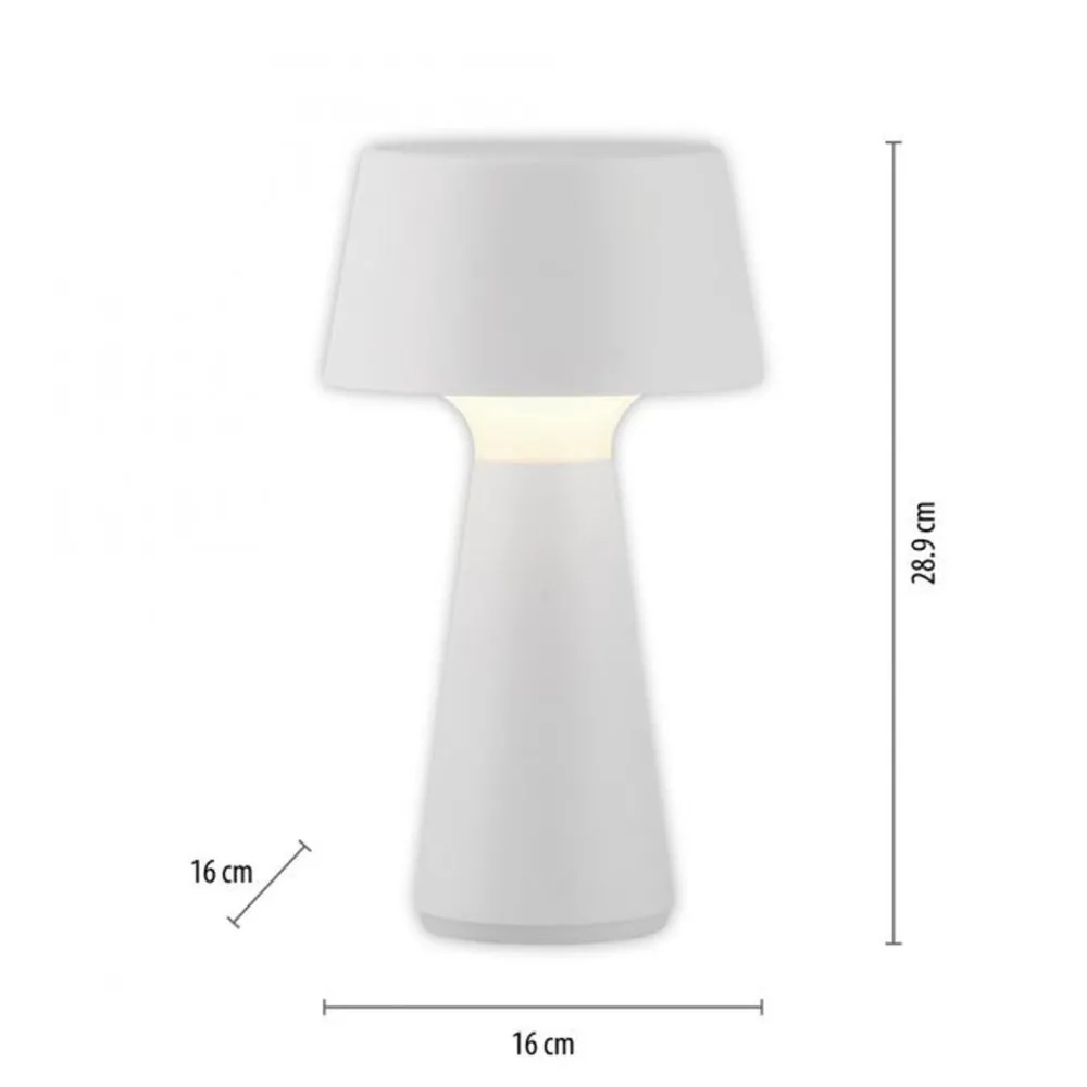 Sale Just Light LED Akku Tischleuchte dimmbar Touch IP54 Weiß 28,9 cm