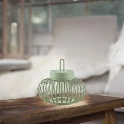 Best Just Light LED Akku Tischleuchte Dimmer Touch 22 cm IP44 2 W Grün