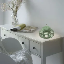 Best Just Light LED Akku Tischleuchte Dimmer Touch 22 cm IP44 2 W Grün